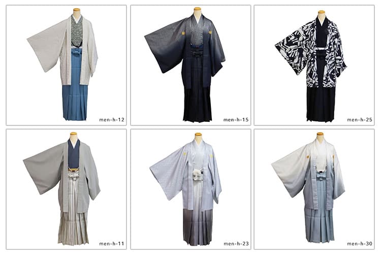 ハレこの日スタジオ　成人式　卒業式　新成人　着物　カッコいい　爽やか　男性　黒　シルバー　愛知